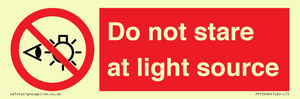 Do not stare at light source